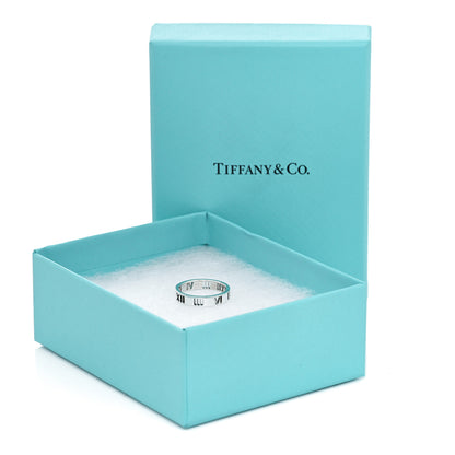 Tiffany Sterling Silver Narrow Atlas Pierced Ring 49 4.75 5 of 6