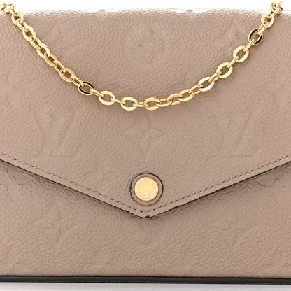 Louis Vuitton Empreinte Pochette Felicie Chain Wallet Tourterelle 8 of 11