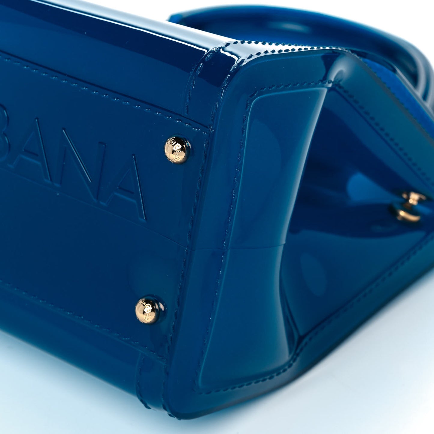 Rubber Semi Transparent Miss Sicily Satchel Blue