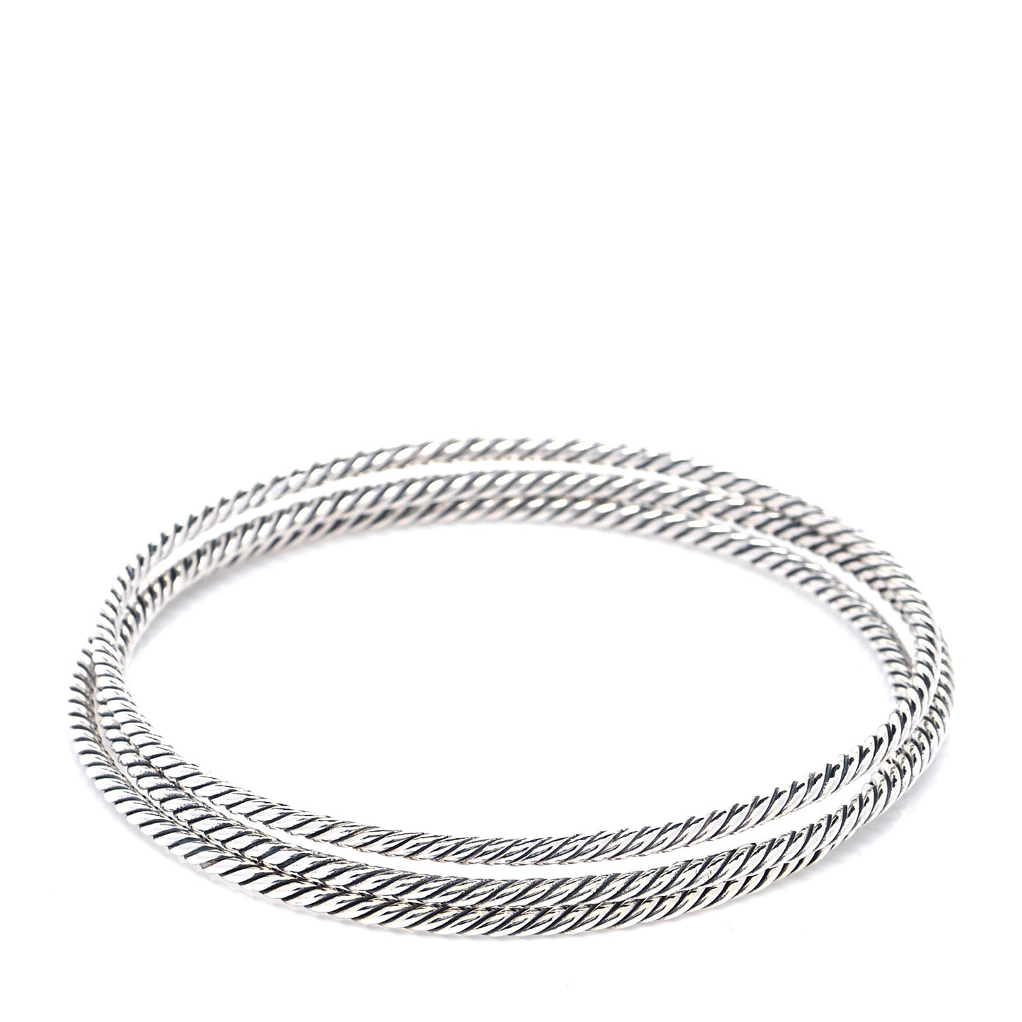 Sterling Silver Cable Classics Bangle Bracelets Set of 3