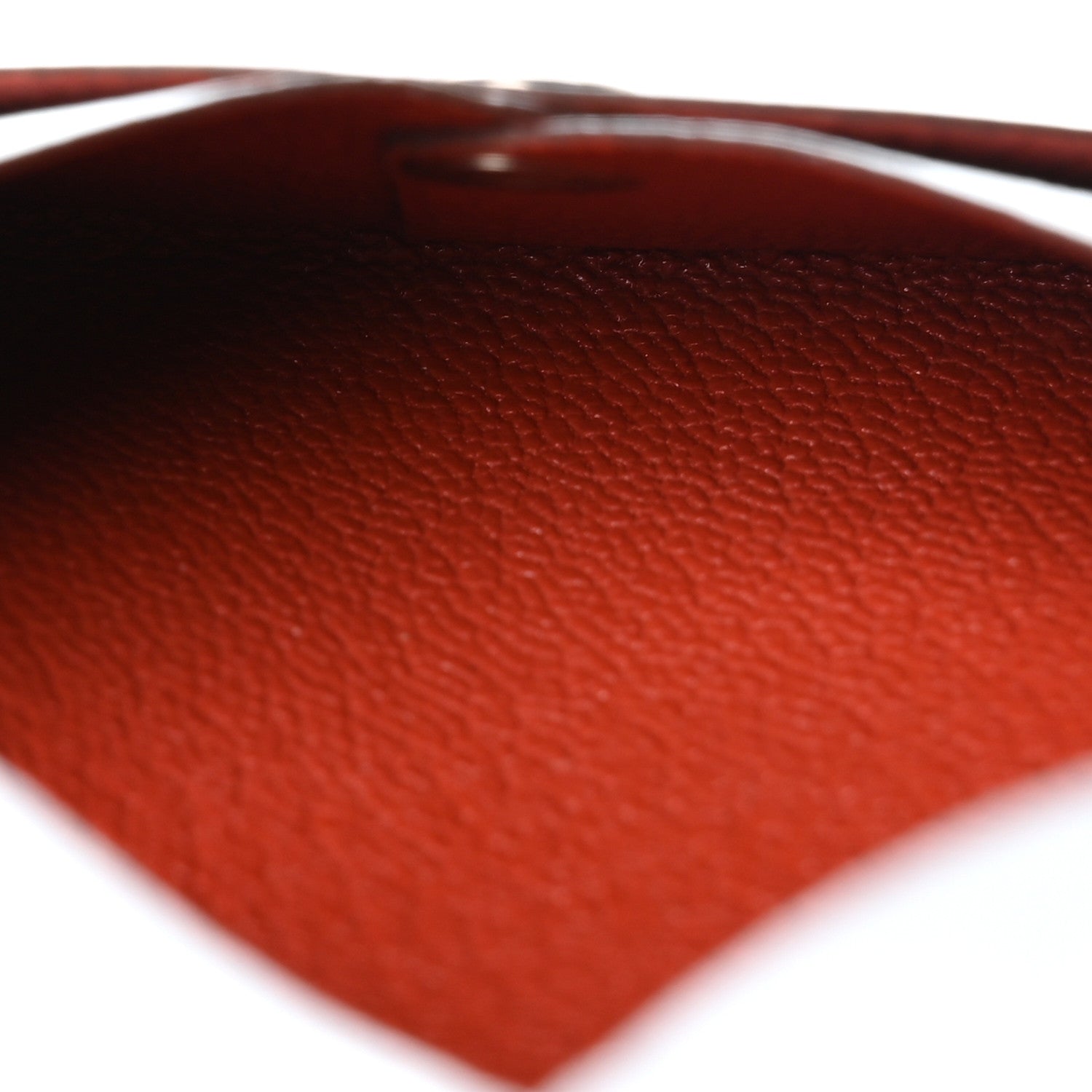 Hermes Chevre Mysore Verso Calvi Card Case Bleu Brume Brique 5 of 7