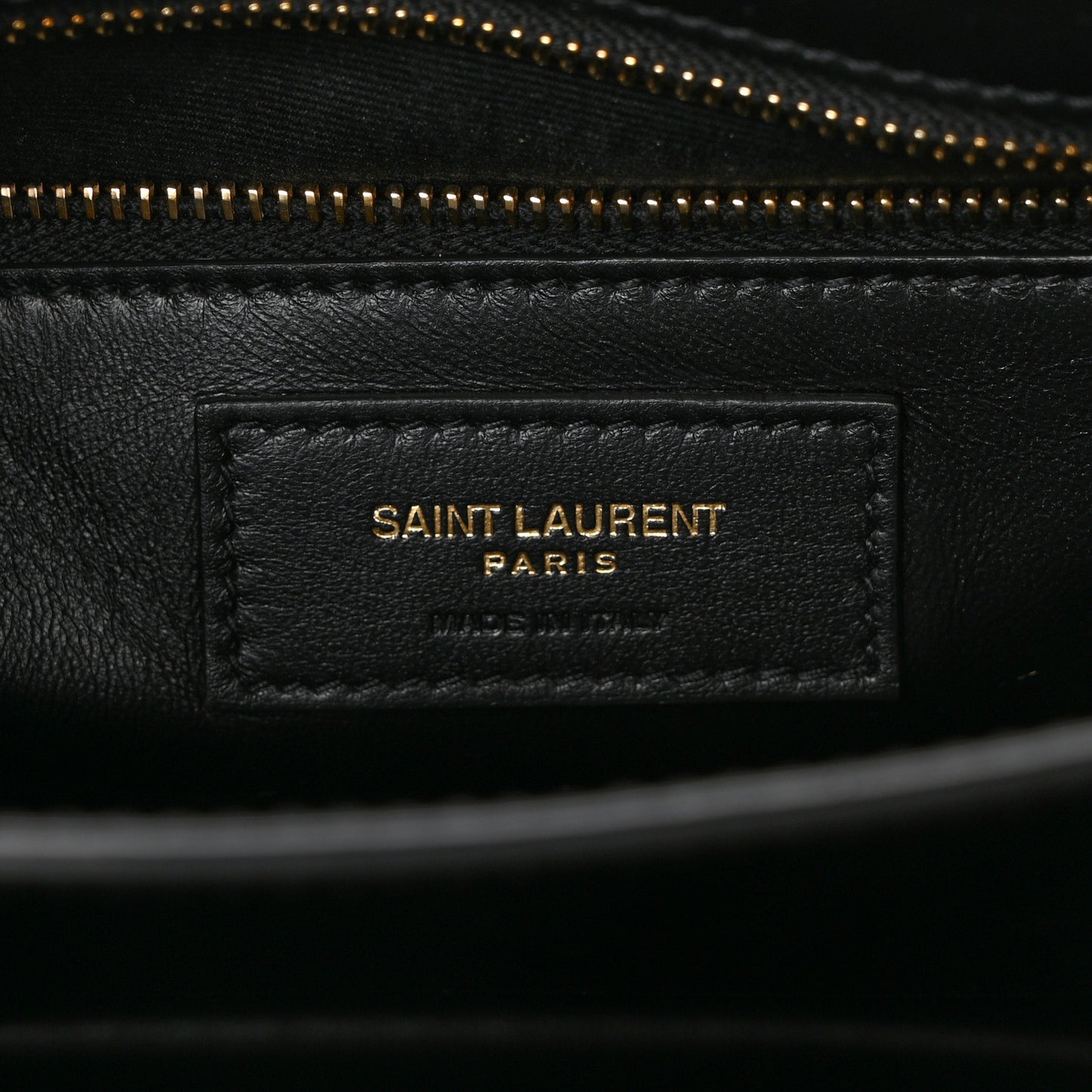 Calfskin Crocodile Embossed Gaby Satchel Black