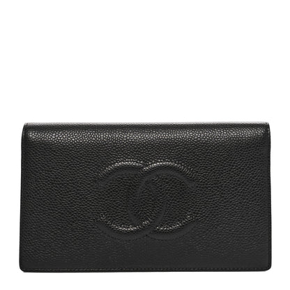 Chanel Caviar Timeless CC Yen Wallet Black 1 of 10