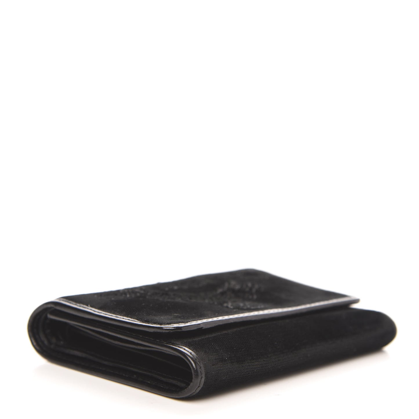 Velluto Logo Tri-Fold Wallet Black