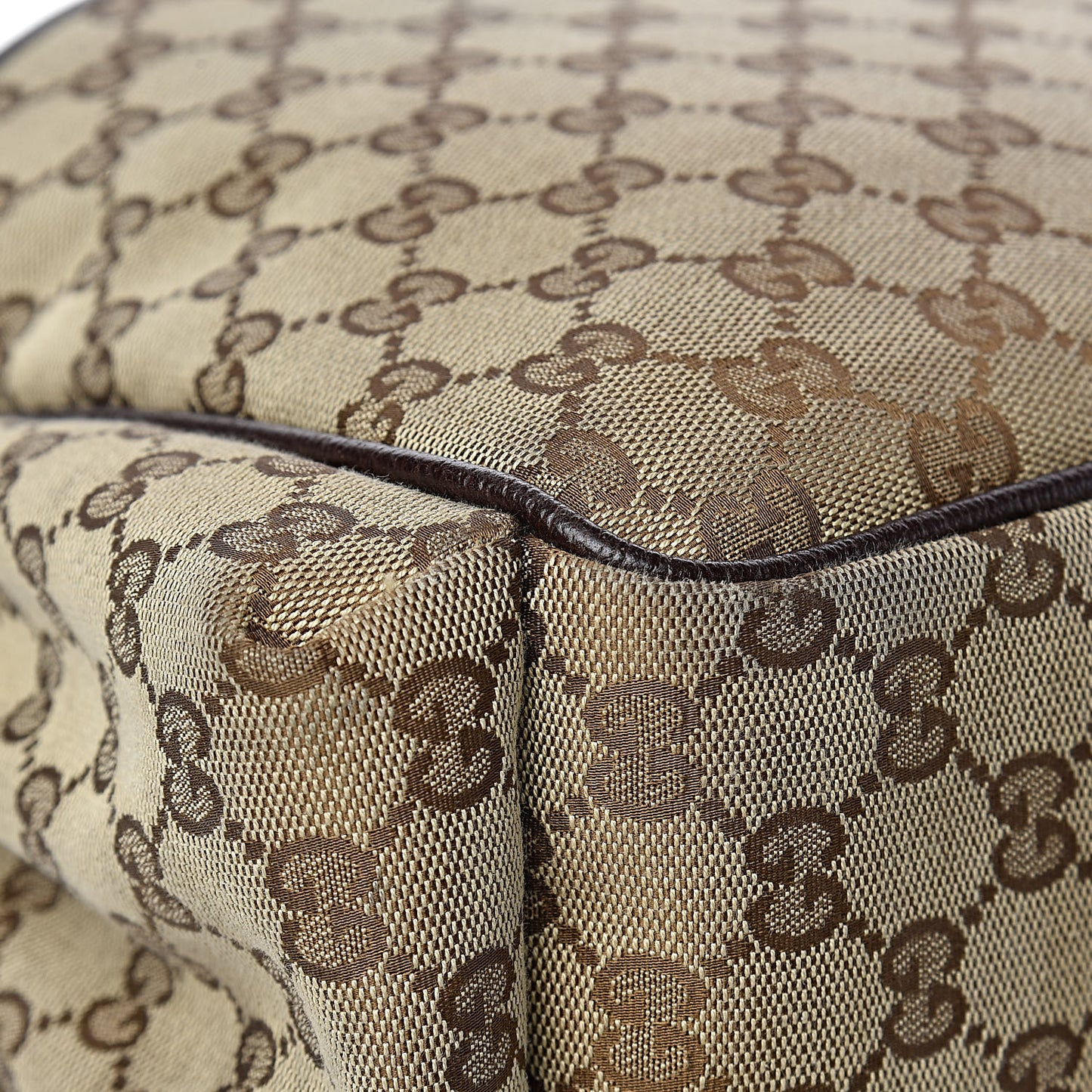 Monogram Natural Pigskin Large Diaper Bag Beige Ebony Cocoa Dark Chocolate