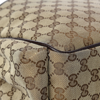 Gucci Monogram Natural Pigskin Large Diaper Bag Beige Ebony Cocoa Dark Chocolate 11 of 13