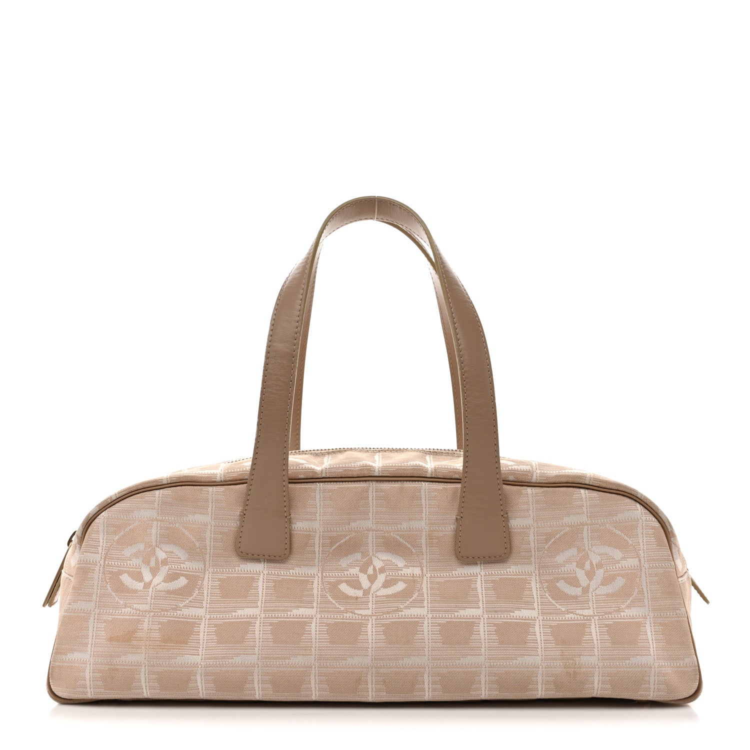 Chanel Nylon Travel Bowler Beige 1 of 17