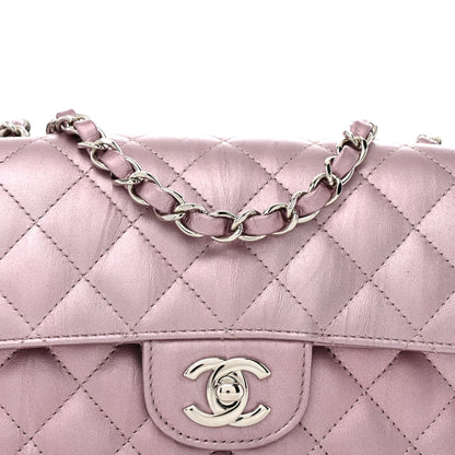 Chanel Metallic Calfskin Quilted Mini Rectangular Flap Pink 8 of 12