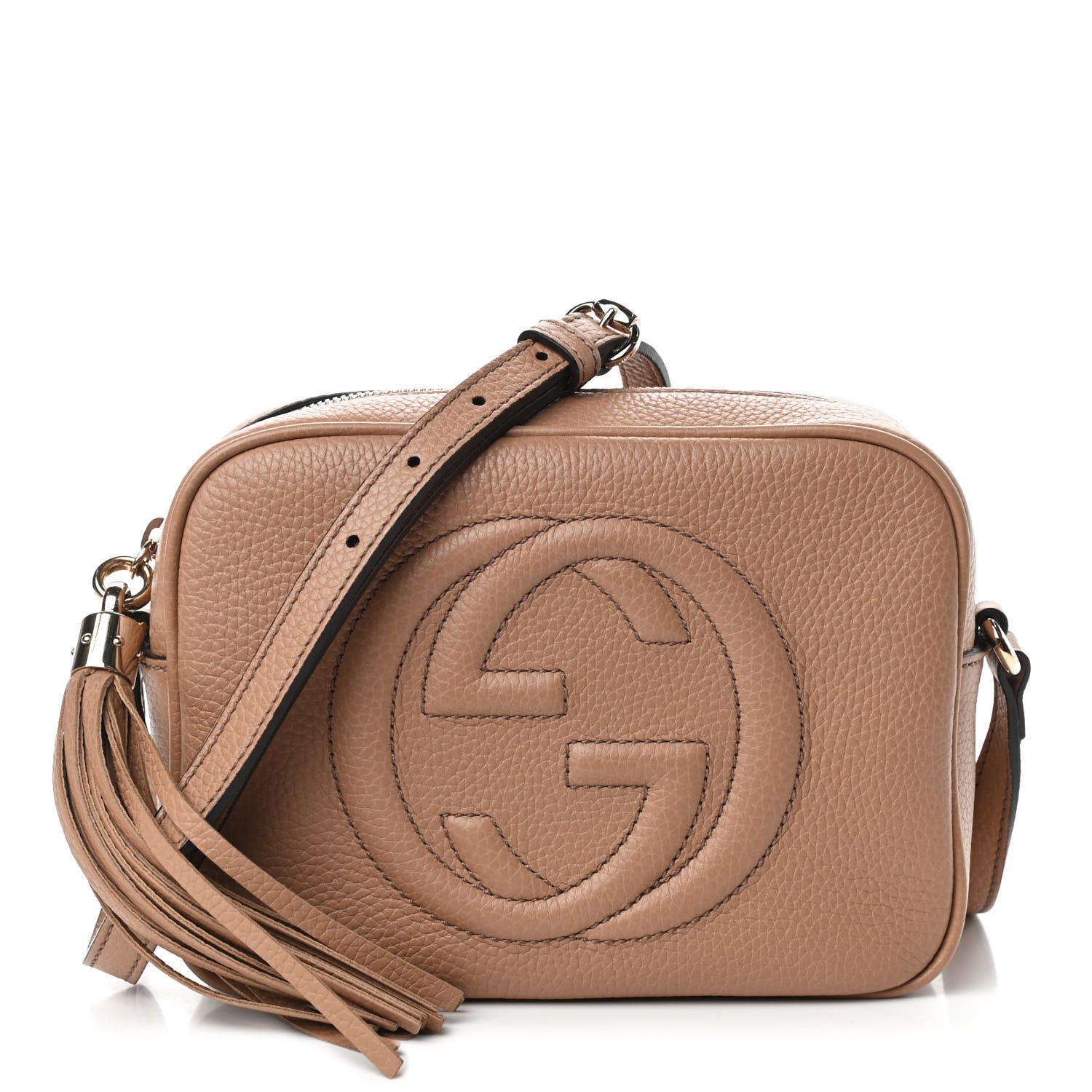 Gucci Pebbled Calfskin Small Soho Disco Bag Rose Beige 1 of 10