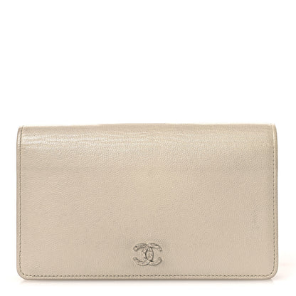 Chanel Caviar Sevruga Yen Wallet Silver 1 of 10