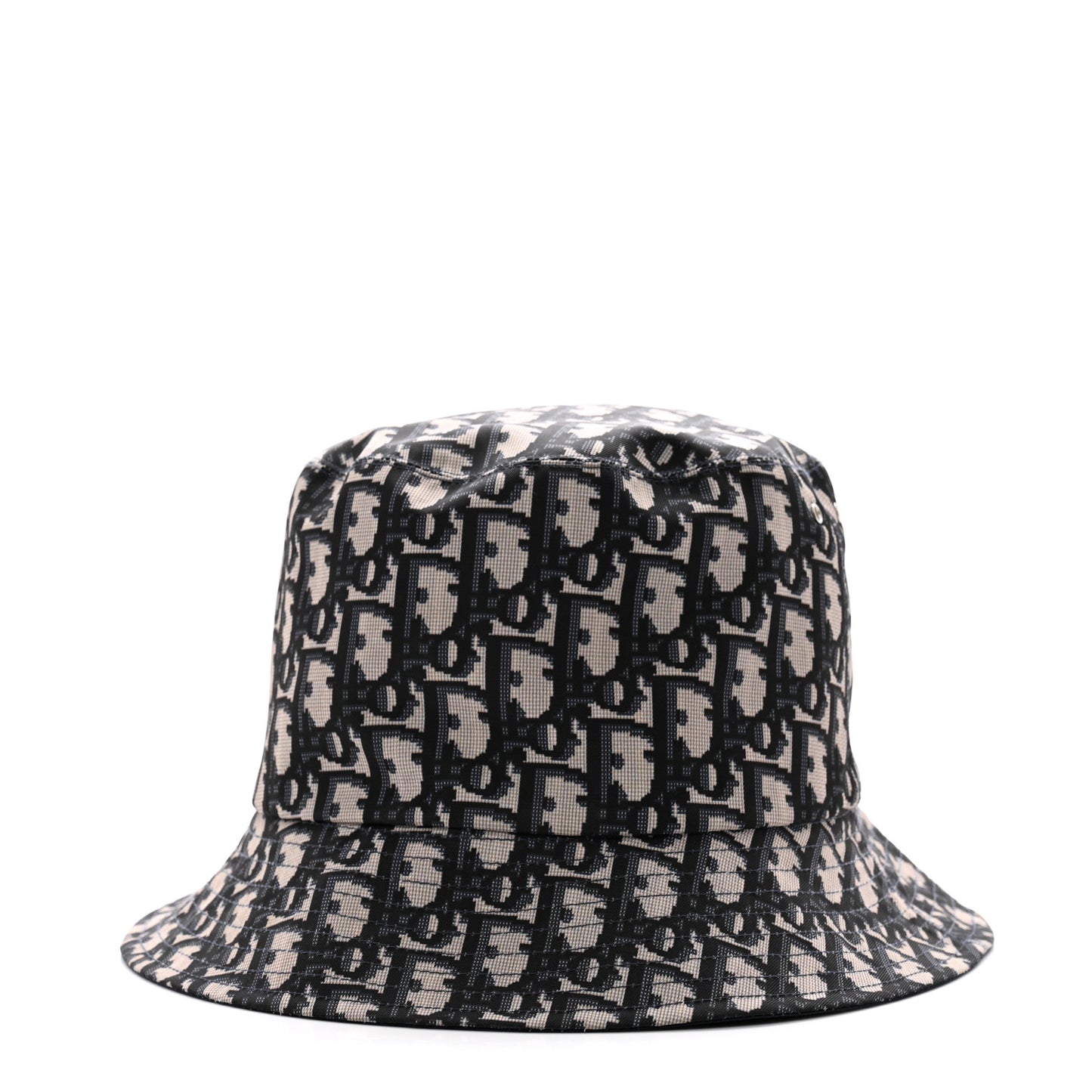 Polyester Cotton Oblique Teddy-D Brim Bucket Hat Blue