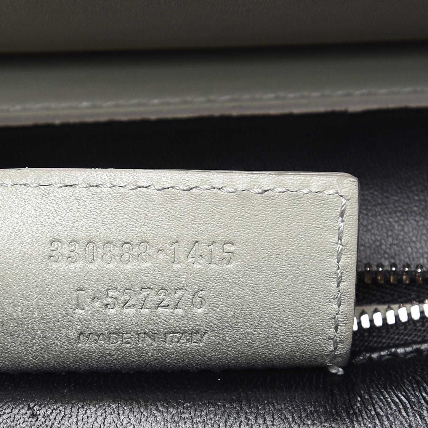 Smooth Calfskin Le Dix M Cartable Shoulder Bag Pearl Grey