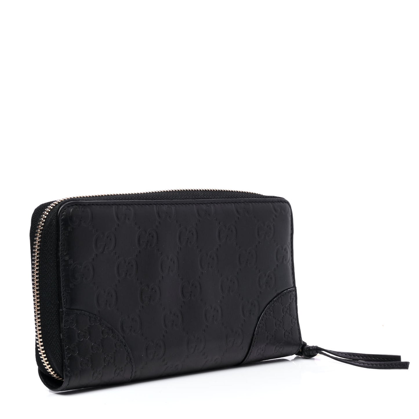 Guccissima Signature Microguccissima Bree Zip Around Wallet Black