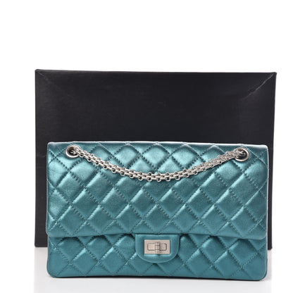 Chanel Metallic Calfskin Quilted 2.55 Reissue 226 Flap Turquoise 7 of 7