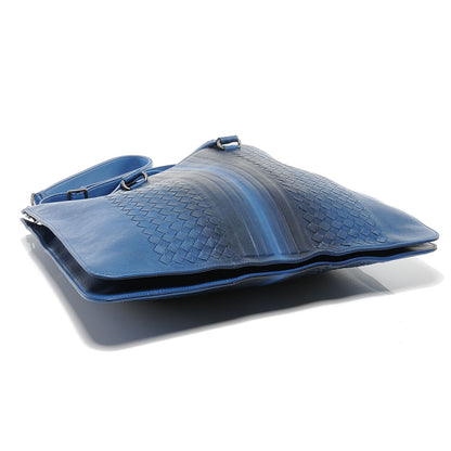 Bottega Veneta Nappa Intrecciato Ombre Briefcase Blue 4 of 8
