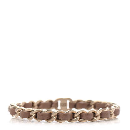 Chanel Lambskin CC Turnlock Chain Bracelet Beige Gold 2 of 3