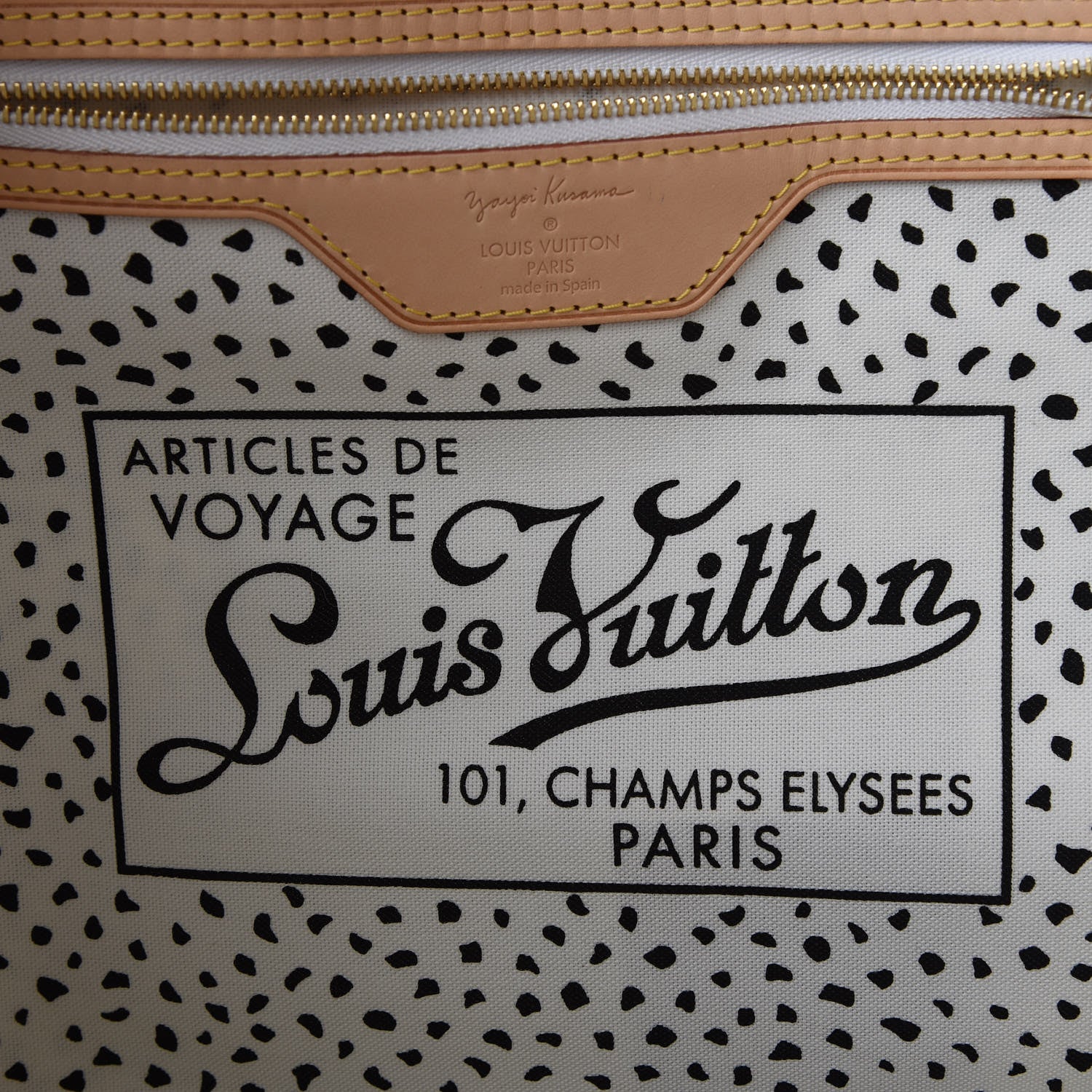 Louis Vuitton Monogram Kusama Waves Neverfull MM White 9 of 10