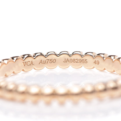 Van Cleef & Arpels 18K Rose Gold Small Perlee Ring 49 4.75 4 of 4