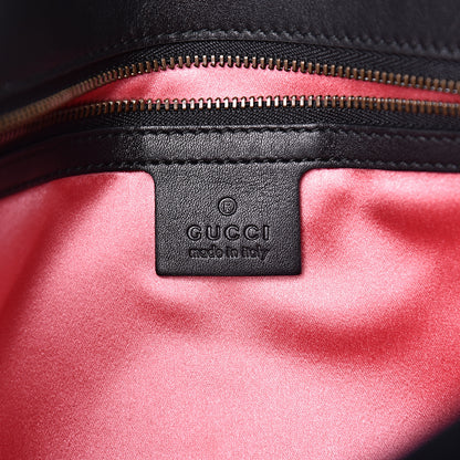 Gucci Velvet Matelasse Loved Embroidered Medium GG Marmont Shoulder Bag Black 6 of 11
