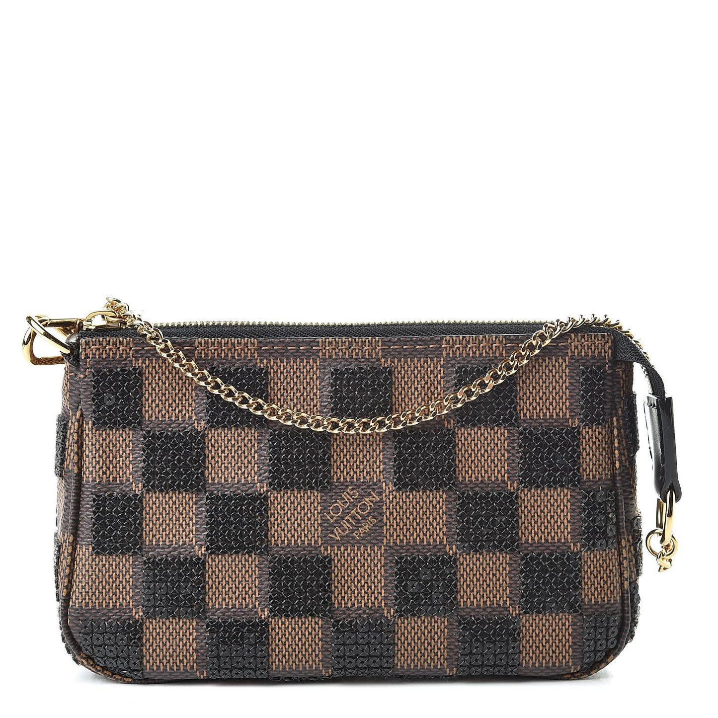 Damier Paillettes Mini Pochette Accessories Black