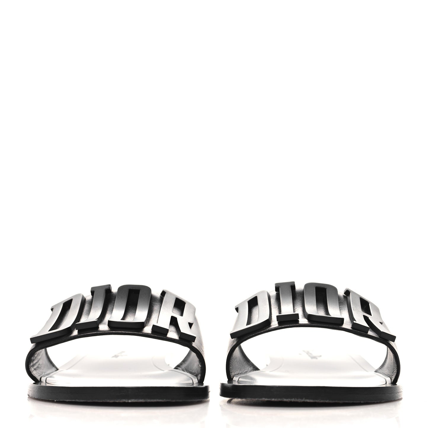 Calfskin Dio(r)evolution 10mm Slide Sandals 40 Black