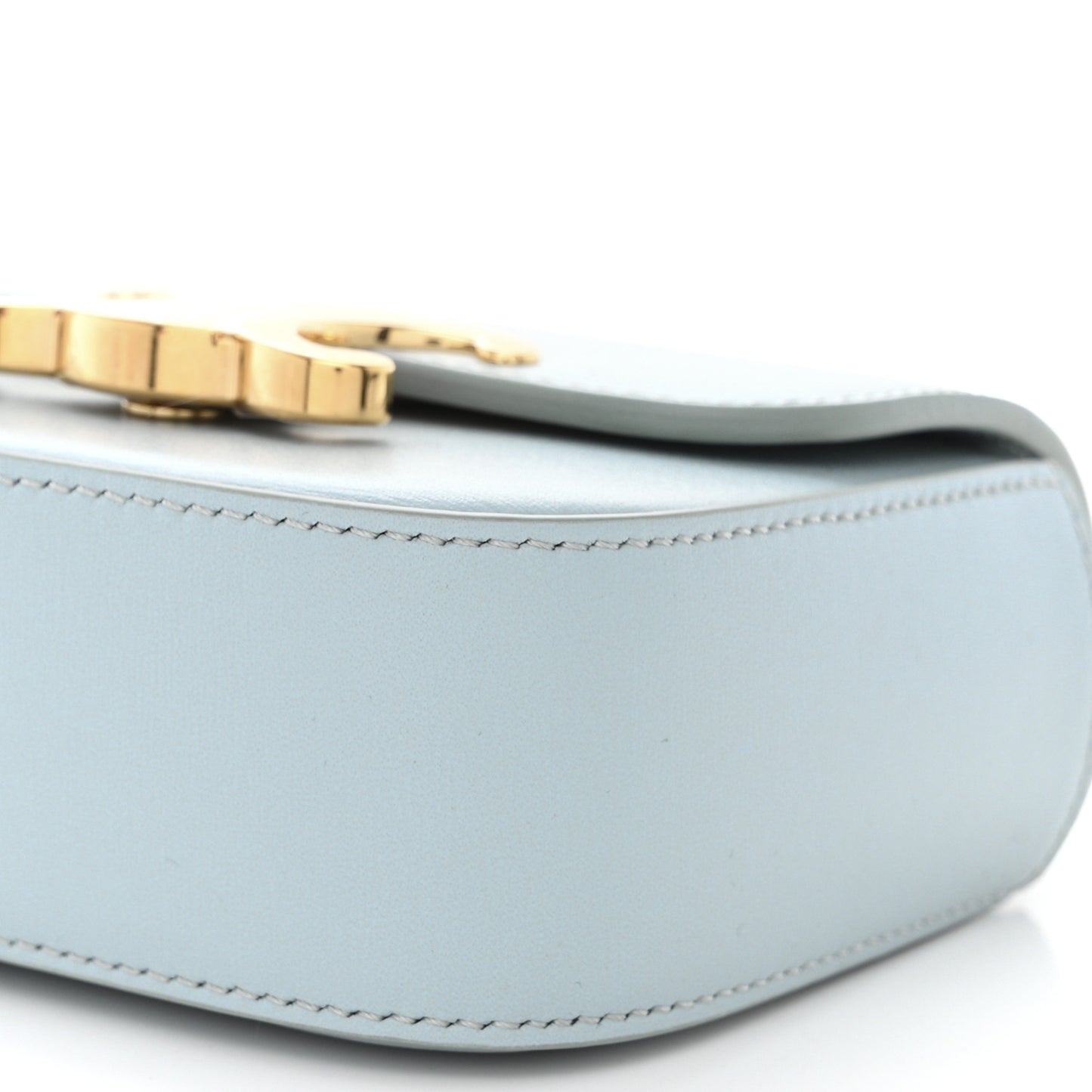 Shiny Calfskin Mini Triomphe Soft Blue