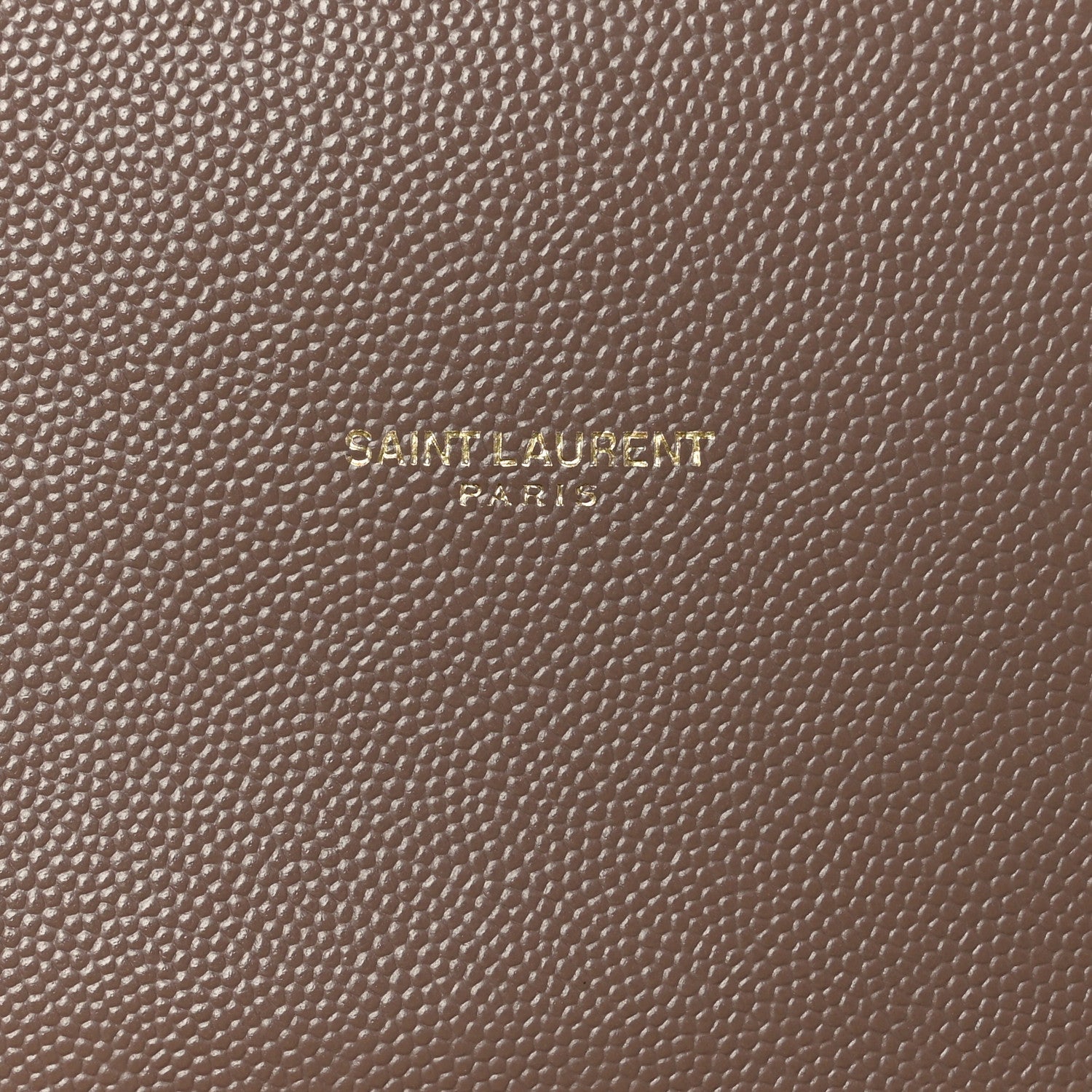Saint Laurent Grain De Poudre Matelasse Chevron Large Monogram Satchel Dark Latte 6 of 9