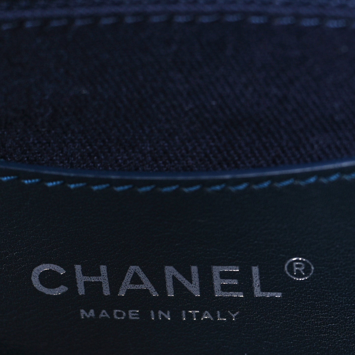 Denim Quilted Camellia Embroidered Medium Flap Blue