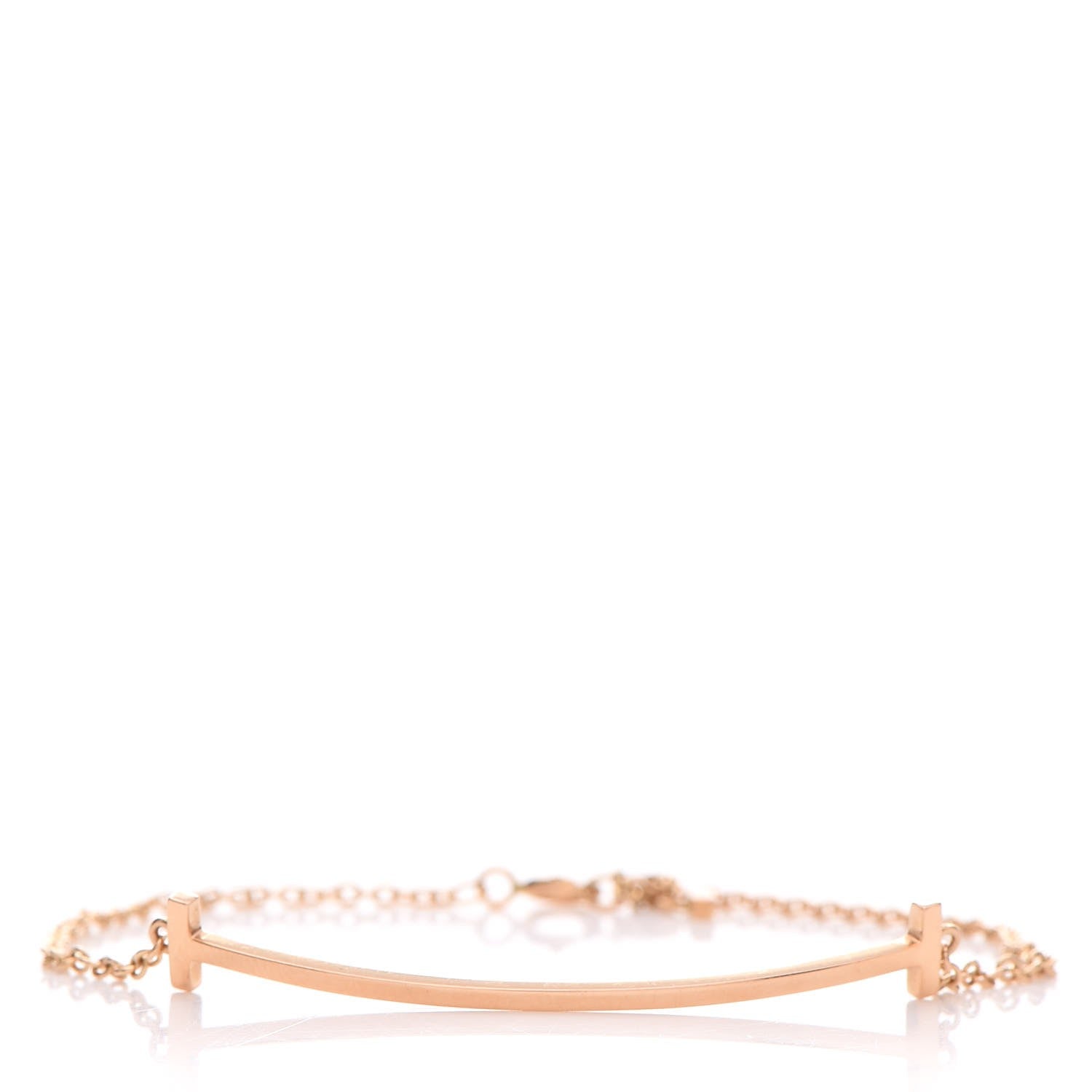 Tiffany 18K Rose Gold T Smile Bracelet 1 of 5