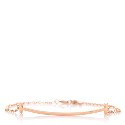 Tiffany 18K Rose Gold T Smile Bracelet 1 of 5