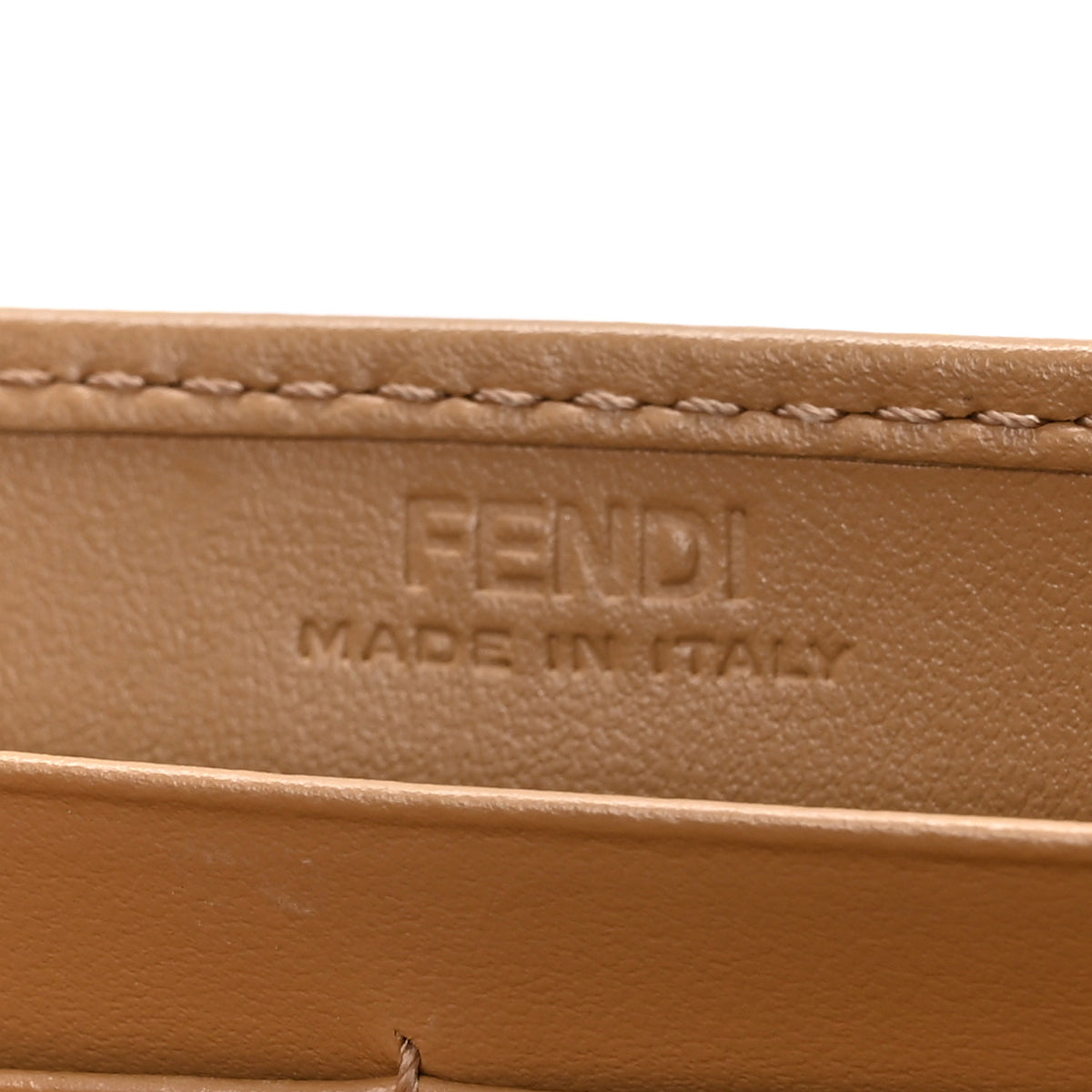 Nappa Matisse FF Embossed Continental Wallet On Chain Miele Scuro
