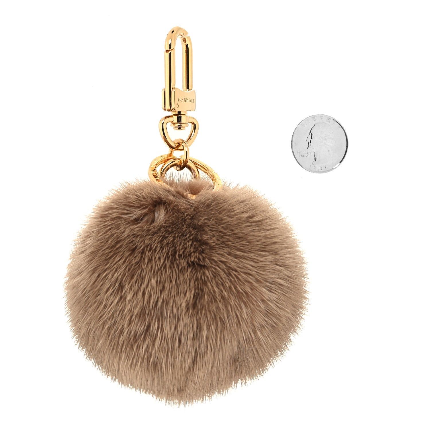 Louis Vuitton Mink Fur Lovely Vision Bag Charm Key Holder Brown 2 of 5
