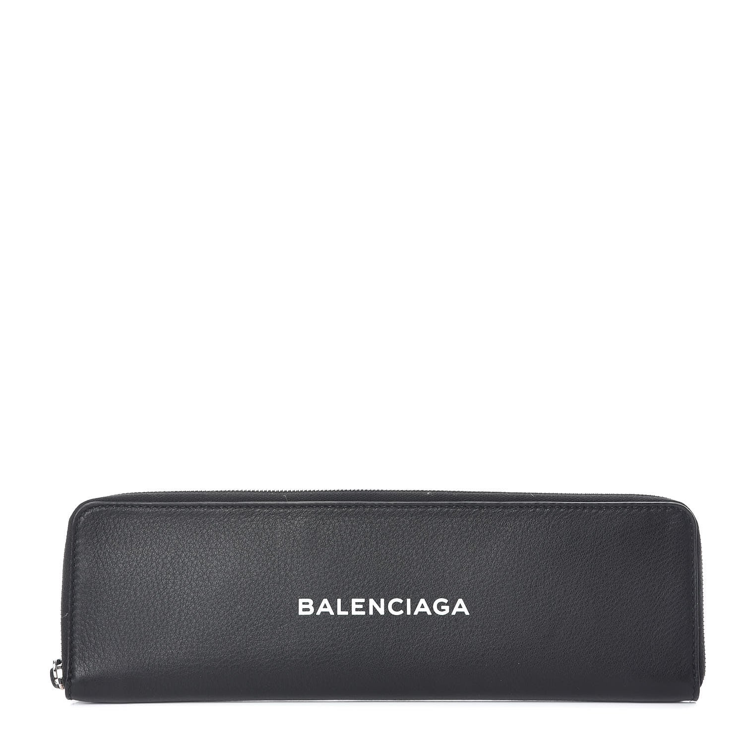 Balenciaga Calfskin Logo Long Clutch Black 1 of 7