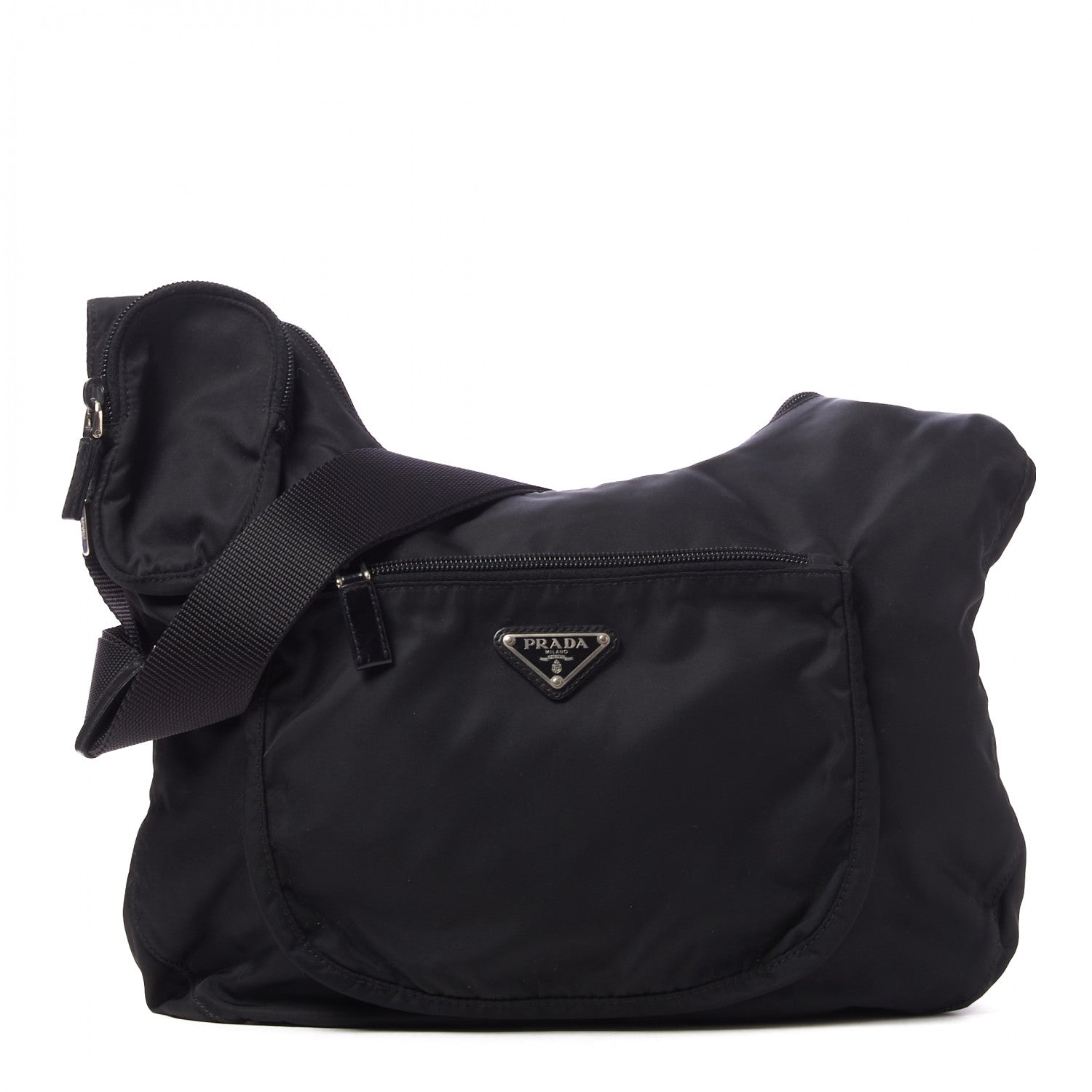 Prada Nylon Tessuto Messenger Bag Black 1 of 9