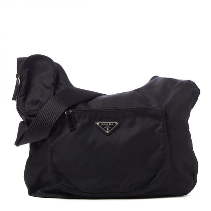 Prada Nylon Tessuto Messenger Bag Black 1 of 9