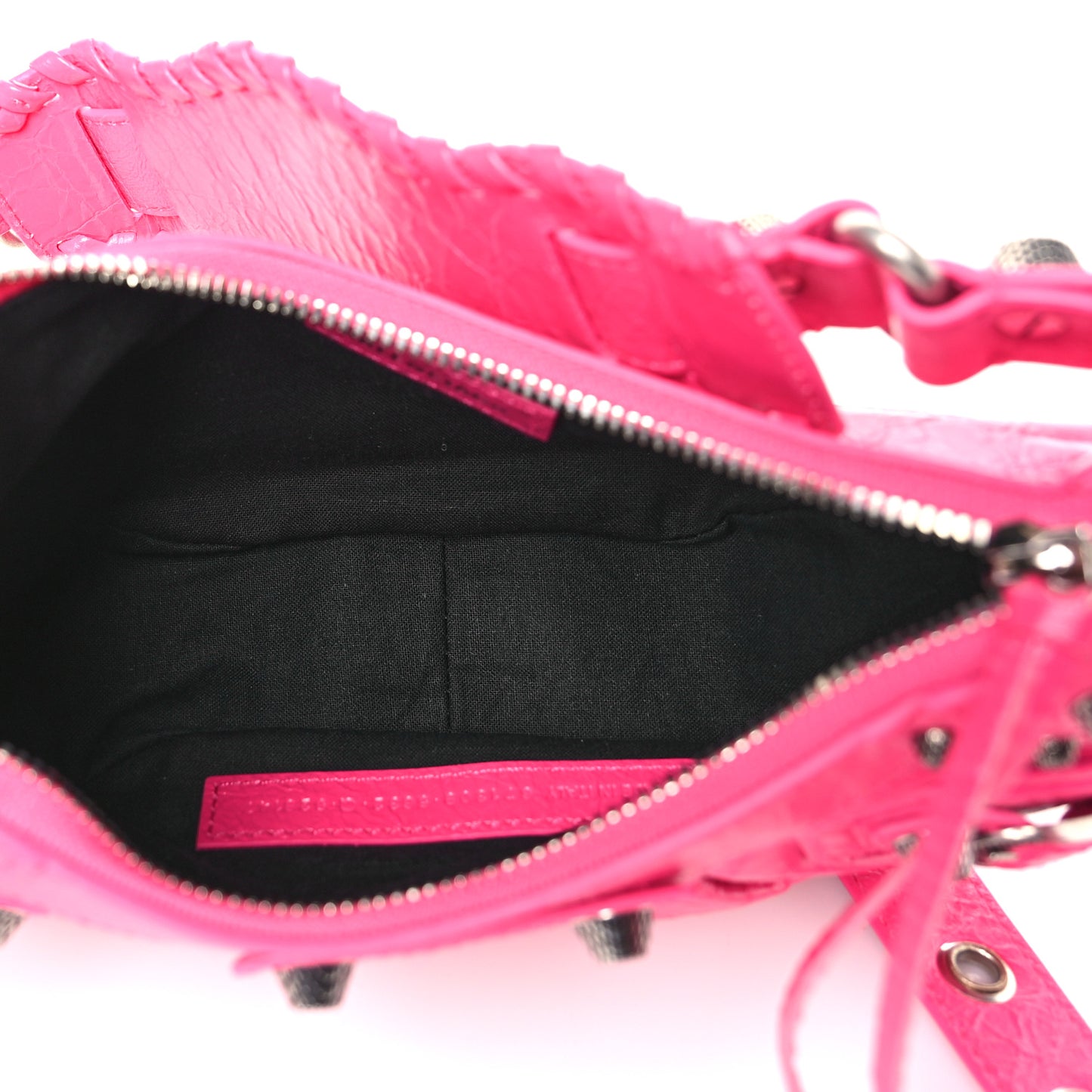 Agneau Arena Le Cagole Shoulder Bag XS Fluo Pink
