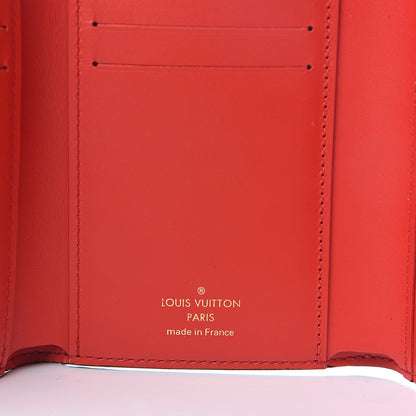 Louis Vuitton Monogram Flower Lock Compact Wallet Coquelicot 5 of 6