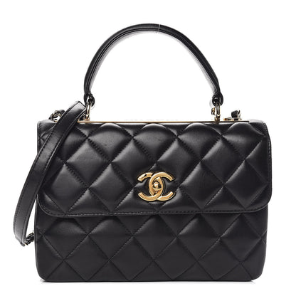 Chanel Lambskin Quilted Small Trendy CC Dual Handle Flap Bag Black 1 of 15