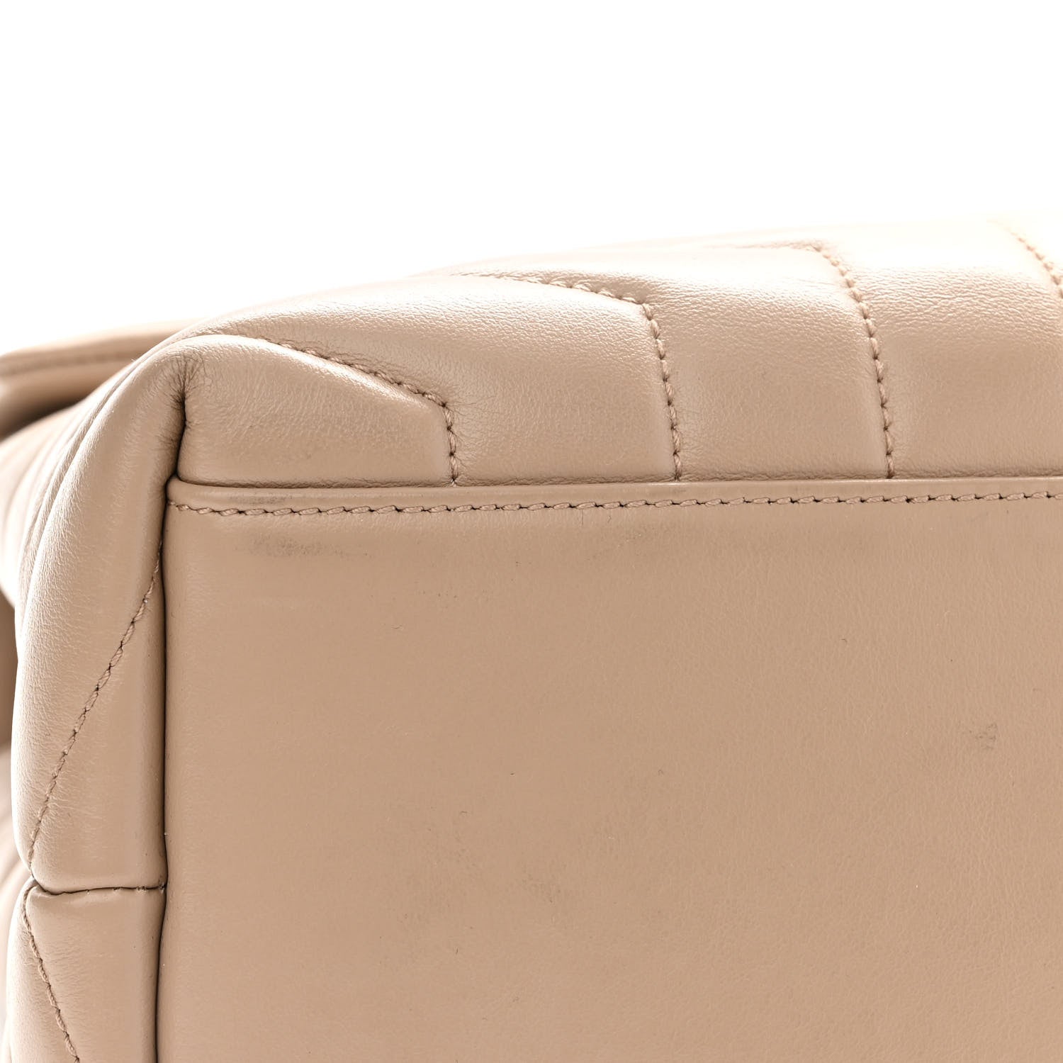Saint Laurent Calfskin Y Quilted Monogram Medium Loulou Chain Satchel Dark Beige 10 of 15