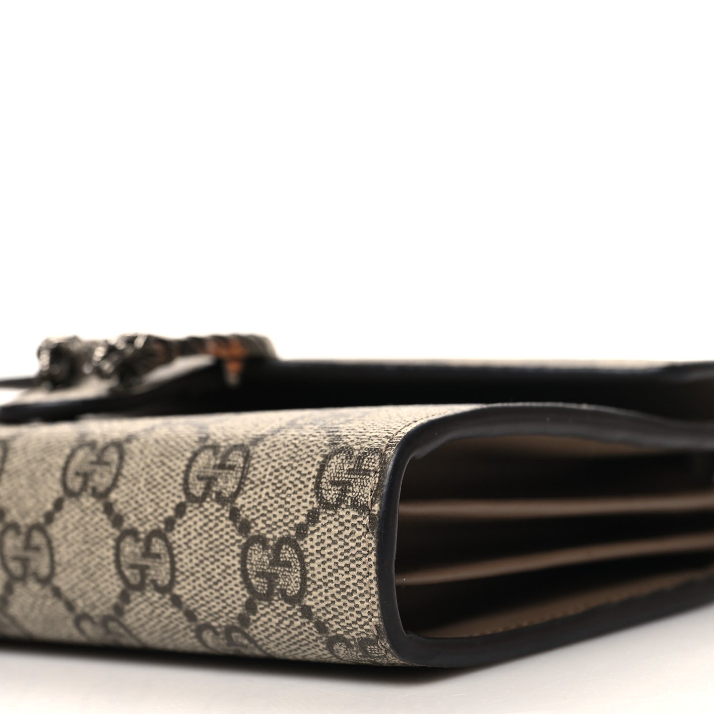 GG Supreme Monogram Mini Dionysus Chain Wallet Beige Taupe