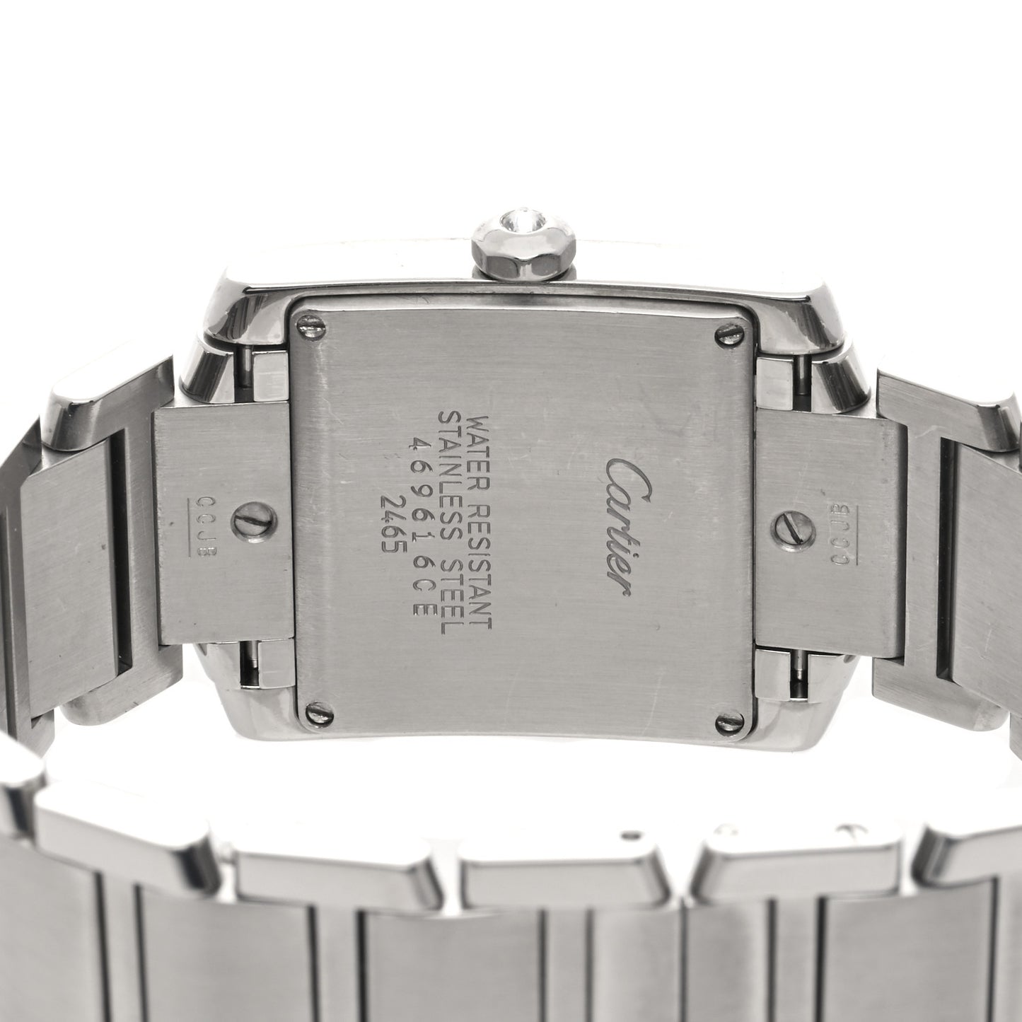 Stainless Steel Diamond Bezel 25mm Tank Francaise Quartz Watch