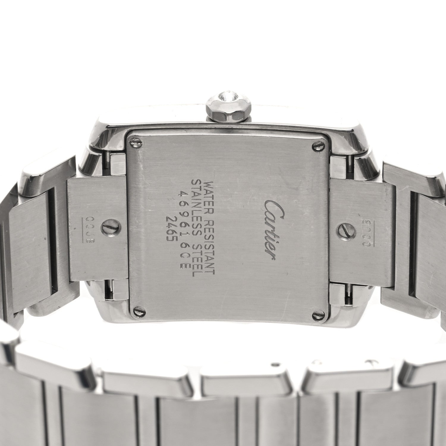 Cartier Stainless Steel Diamond Bezel 25mm Tank Francaise Quartz Watch 4 of 4