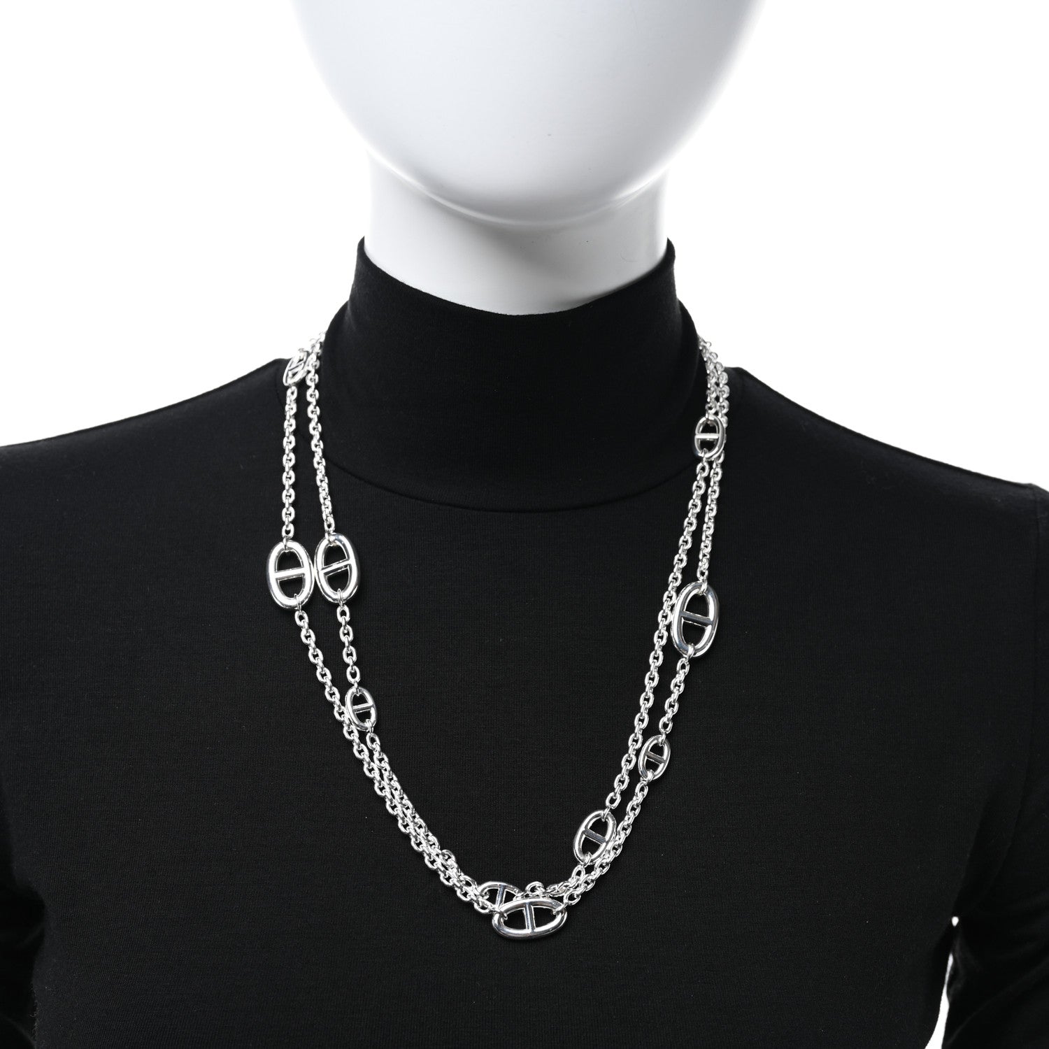 Hermes Sterling Silver Farandole Necklace 120 3 of 5