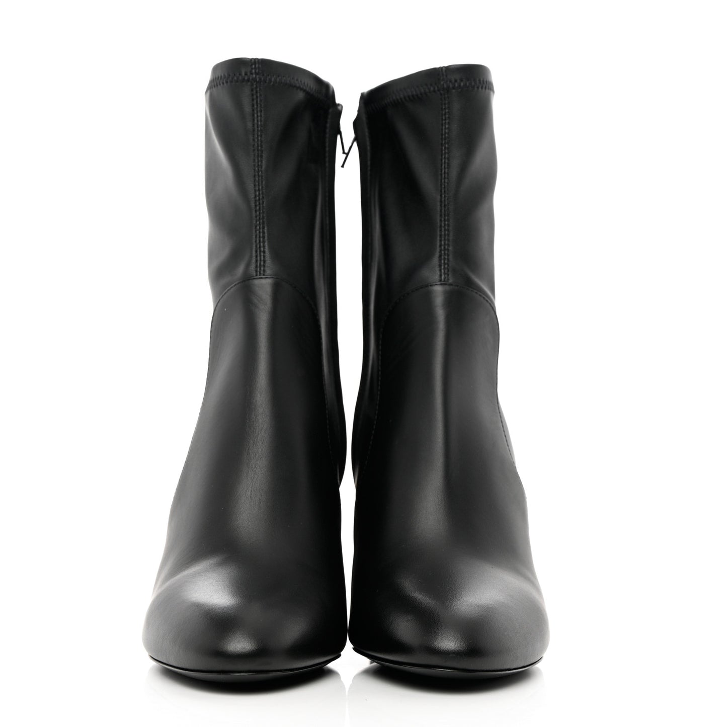 Calfskin Silhouette Ankle Boots 39 Black