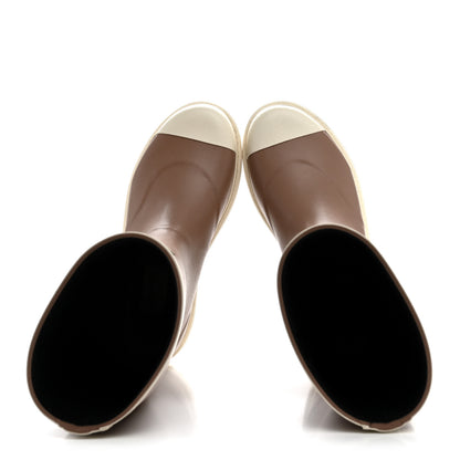 Chanel Caoutchouk CC High Boots 39 Beige White 2 of 9