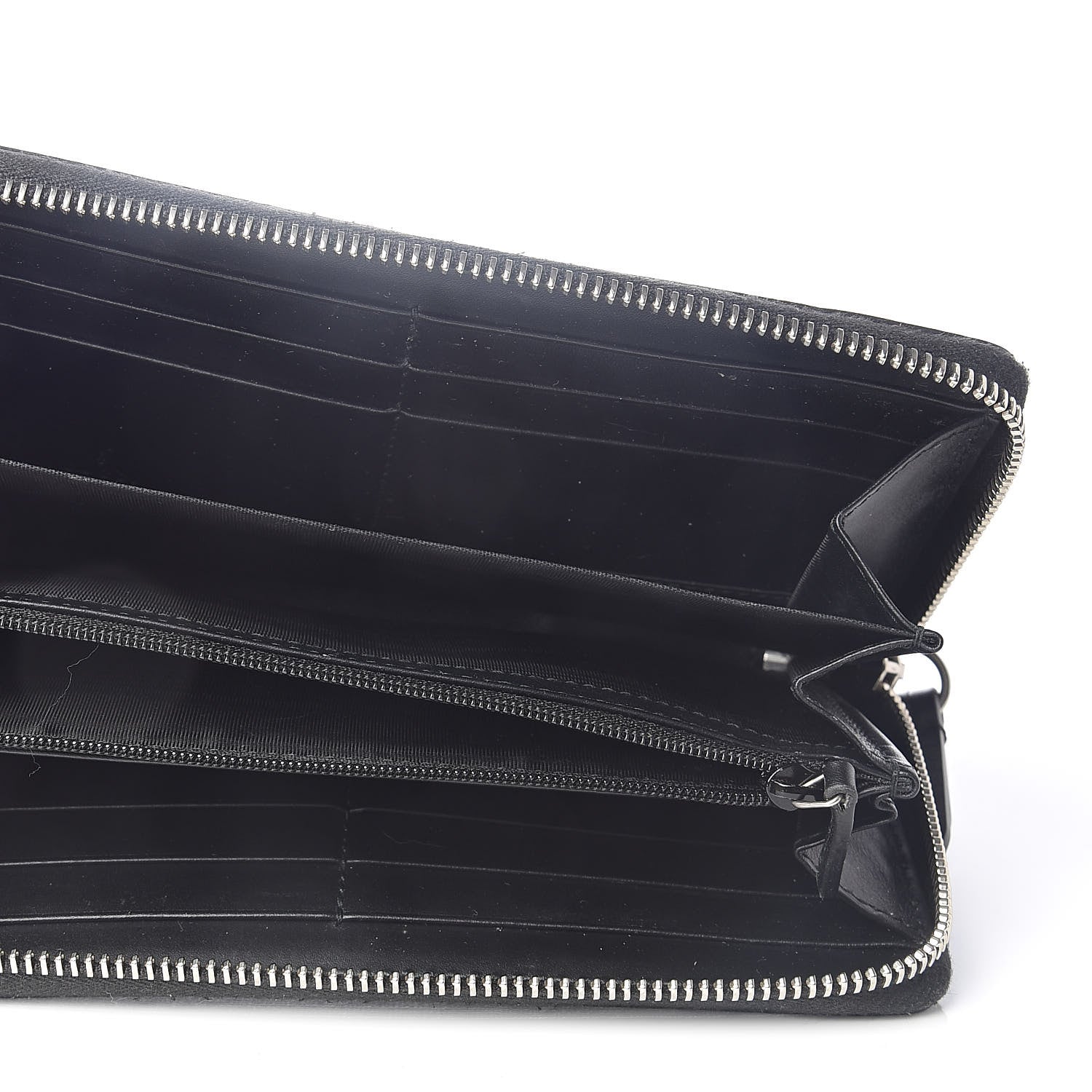 Gucci GG Supreme Monogram Kingsnake Zip Around Wallet Black Grey 5 of 6