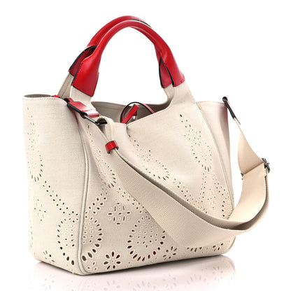 Valentino Garavani Canvas Atelier 08 San Gallo Edition Medium Tote Bag Naturale 3 of 10