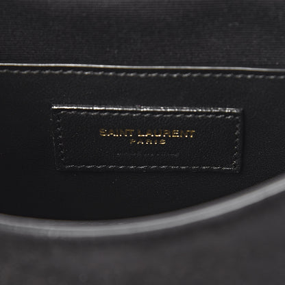 Saint Laurent Suede Tassel Demie Lune Minaudiere Black 6 of 10