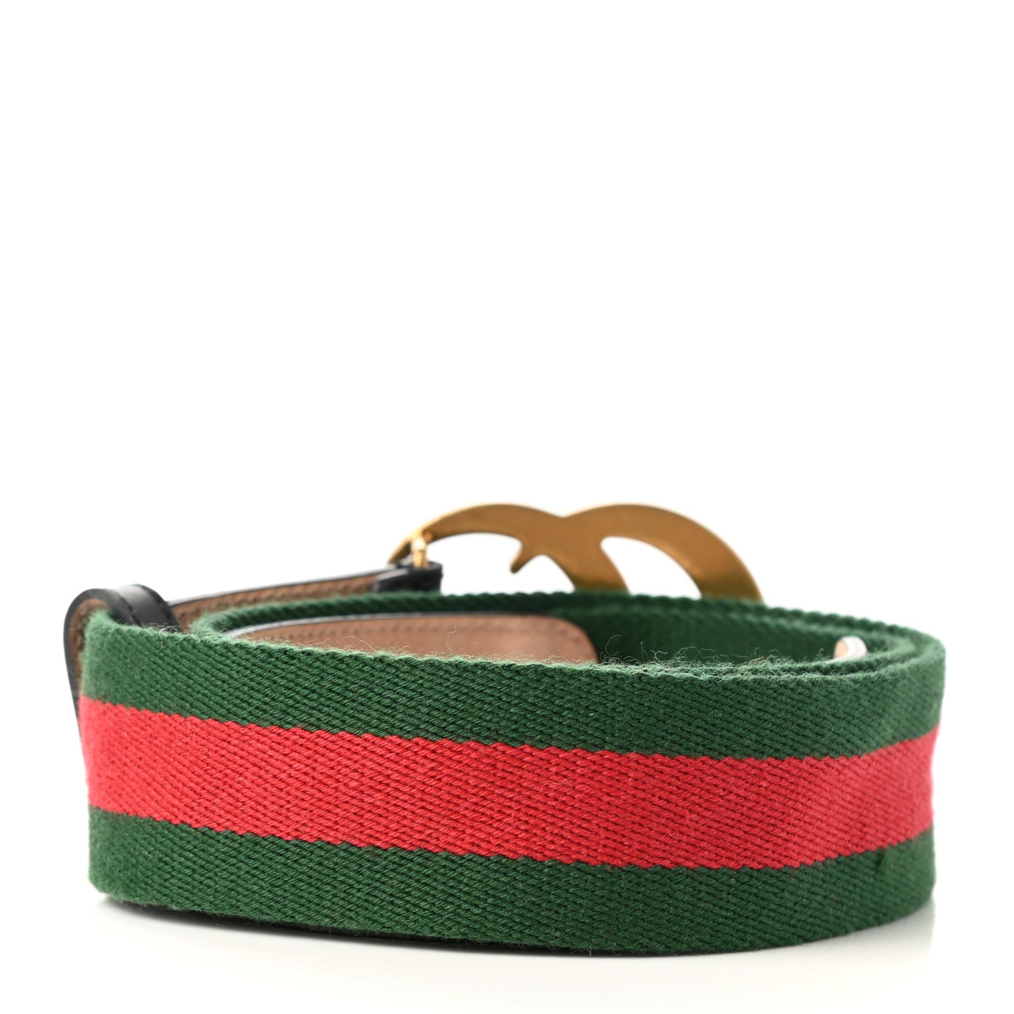 Nylon Calfskin Double G Web 40mm Belt 90 36 Green Red Black