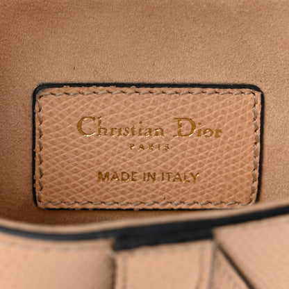 Christian Dior Grained Calfskin Mini Saddle Bag Beige 6 of 10